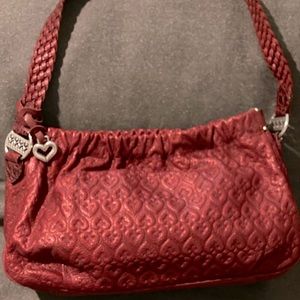 Brighton Red Leather Shoulder Bag Purse